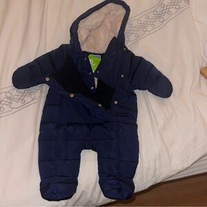 NWT JACADI PARIS BABY BLUE SNOWSUIT